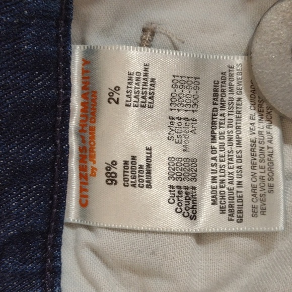 Citizens of Humanity Avedon Low Rise Skinny Leg Ripped Knee Raw Hem Jean Size 25 - Picture 9 of 12